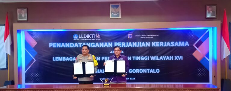 POLDA Gorontalo dan LLDIKTI Sepakat Kerjasama Tanggulangi Dosa Perguruan Tinggi
