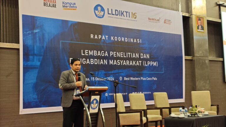 Kepala LLDIKTI XVI: LPPM Merupakan Pilar Penting dalam Pengembangan Perguruan Tinggi