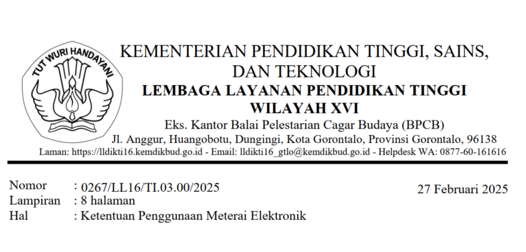 Ketentuan Penggunaan Meterai Elektronik