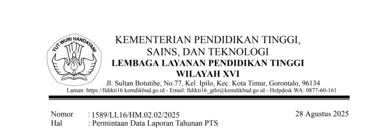 Permintaan Data Laporan Tahunan PTS