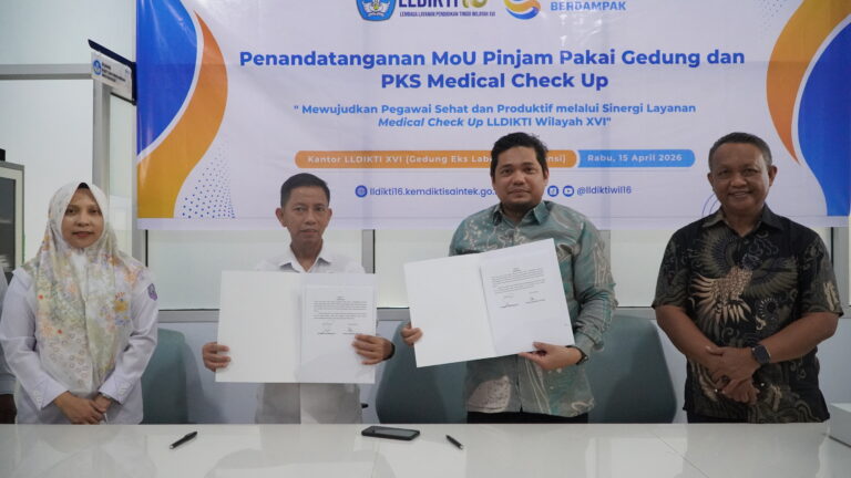 LLDIKTI Wilayah XVI dan DinkesP2KB Provinsi Gorontalo Teken MoU Pinjam Pakai Gedung Eks Labkesda